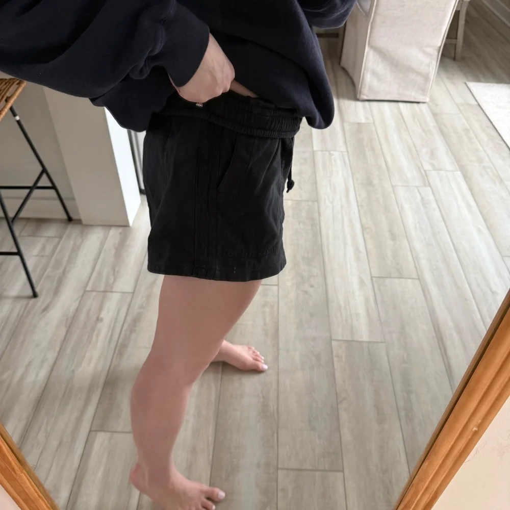 Athleta Black Lounge Athletic Shorts Elastic Waist Casual Activewear Women L - Picture 4 of 5